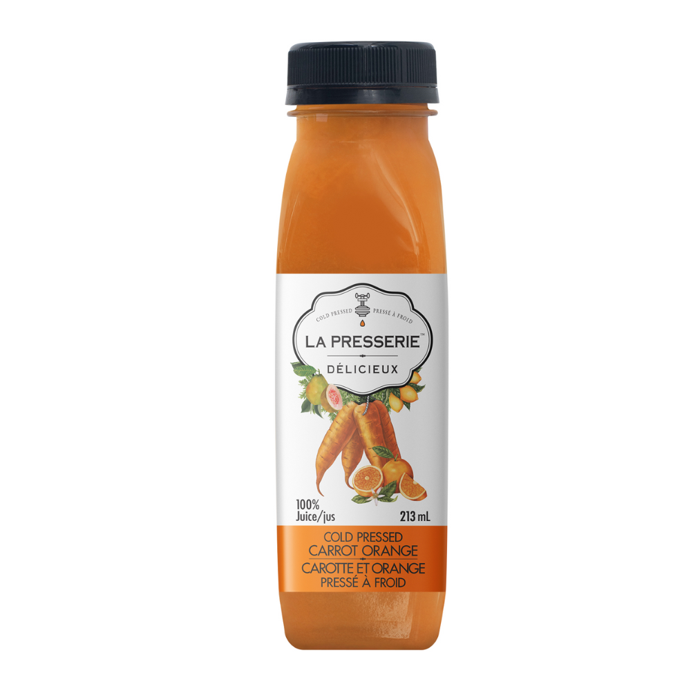 Fresh Carrot Orange Juice - La Presserie Raw & Pure